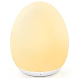 MediAcous LED Nachtlicht für Kinder, Stilllicht Nachtlampe mit 7 Farbwechsel & Dimmfunktion, USB Wiederaufladbares Nachtlichter Baby mit 1H Timer & Touch Control, Bis zu 100H Stimmungslicht