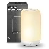TYKEVO Kinder Nachtlicht, Tragbare LED Nacht Lampe Kabellosen für Nachttisch mit Touch-Lichtsteuerung und 24 Verschiedenen Farben, Nachtlichter mit Wiederaufladbare Batterie Typ C (Multi)