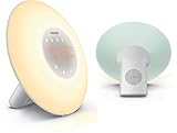 Philips HF3507/10, Wake Up Light, Plastik, weiß/mint, 17 x 17.9 x 10 cm
