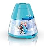 Philips Disney Frozen (Die Eiskönigin) LED Projektor Tischleuchte, hellblau, 717690816