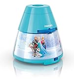 Philips Disney Frozen (Die Eiskönigin) LED Projektor Tischleuchte, hellblau, 717690816