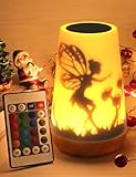 Fee Nachtlicht für Kinder, Mostof LED Nachtlicht mit Fernbedienung Dimmbar Touch Control, Fee Figuren mit Flügeln, RGB Farben (Elfen)