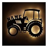 Traktor Geschenke Geschenkidee I Nachtlicht personalisiert mit Namen für Kinder Männer Opa zum Geburtstag Weihnachten